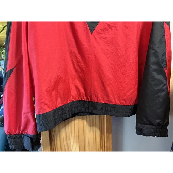 Speed Zone VTG Windbreaker Men L Jacket Red Black Shark Tooth Napa Racing Filter - Picture 12 of 13